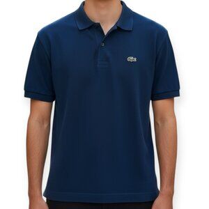 Lacoste Classic Fit Polo Shirt Men's XL FR 6 Blue Crocodile Logo Short Sleeve